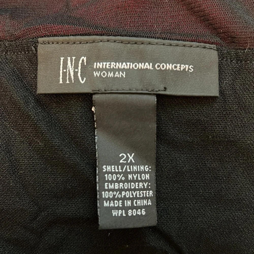 INC embroidered sheer ladies top - Picture 4 of 4